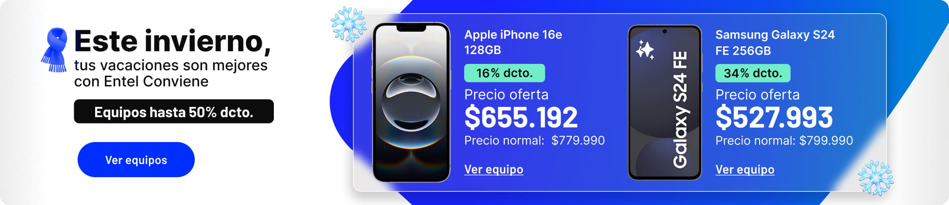 Este invierno, tus vacaciones son mejores con Entel Conviene