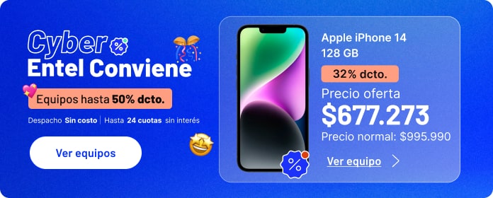 Cyber Entel conviene equipos hasta 50% dcto.