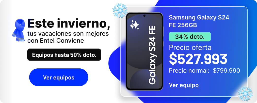 Este invierno, tus vacaciones son mejores con Entel Conviene