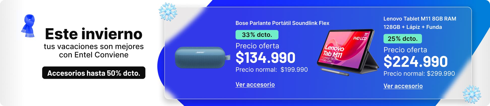 Este invierno, tus vacaciones son mejores con Entel Conviene