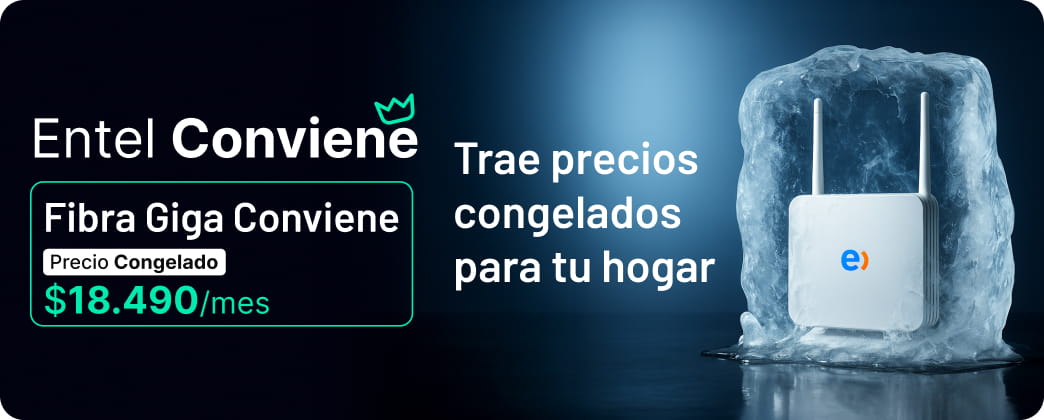 Trae precios congelados para tu hogar Fibra Giga Conviene