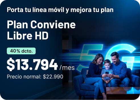 Porta tu línea y mejora tu plan Plan ConvieneMas 450 Gigas
