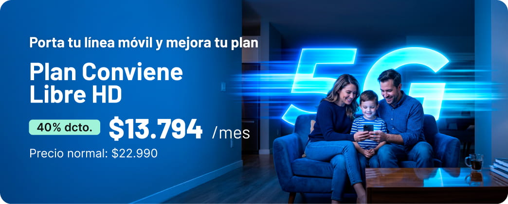 Porta tu línea y mejora tu plan Plan ConvieneMas 450 Gigas