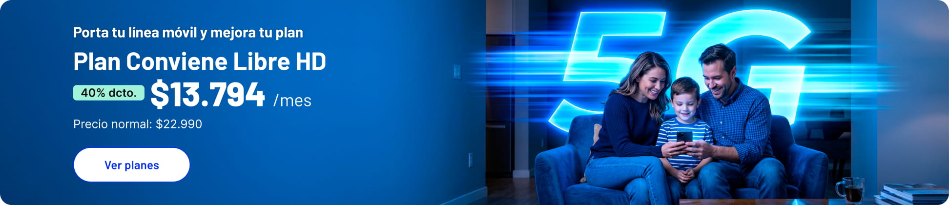 Porta tu línea y mejora tu plan Plan ConvieneMas 450 Gigas