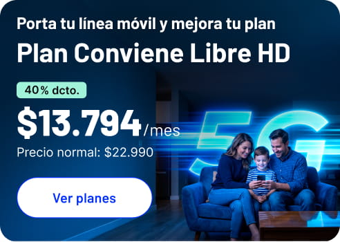 Porta tu línea y mejora tu plan Plan ConvieneMas 450 Gigas