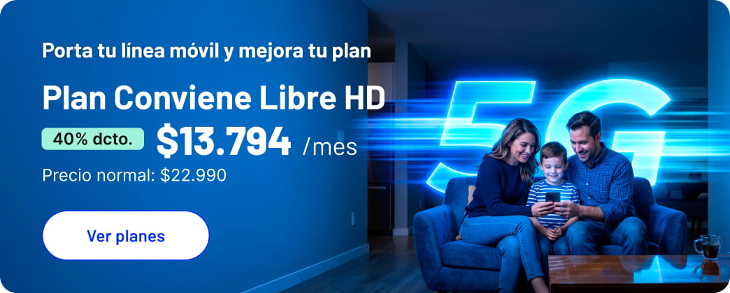 Porta tu línea y mejora tu plan Plan ConvieneMas 450 Gigas