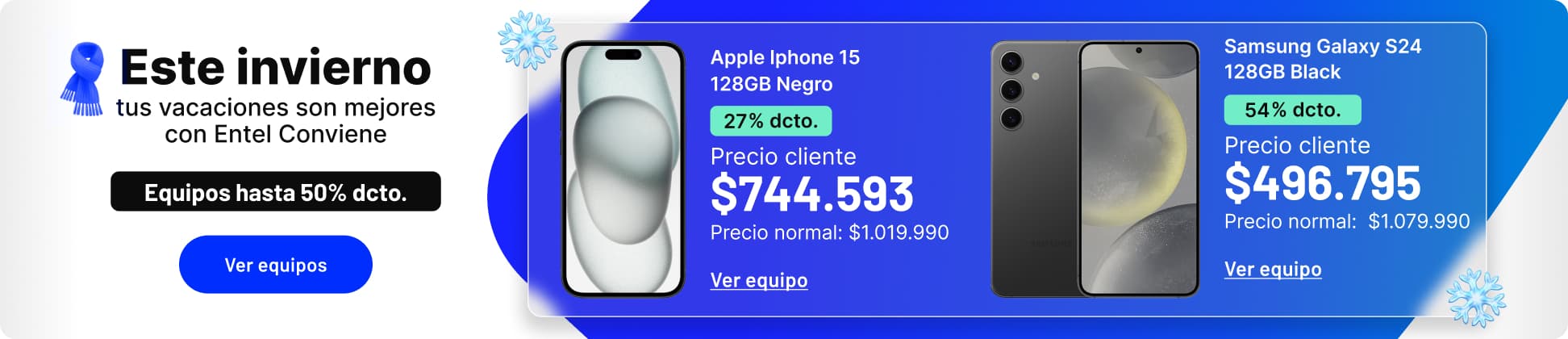 Este invierno, tus vacaciones son mejores con Entel Conviene