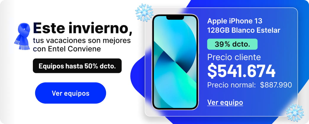 Este invierno, tus vacaciones son mejores con Entel Conviene