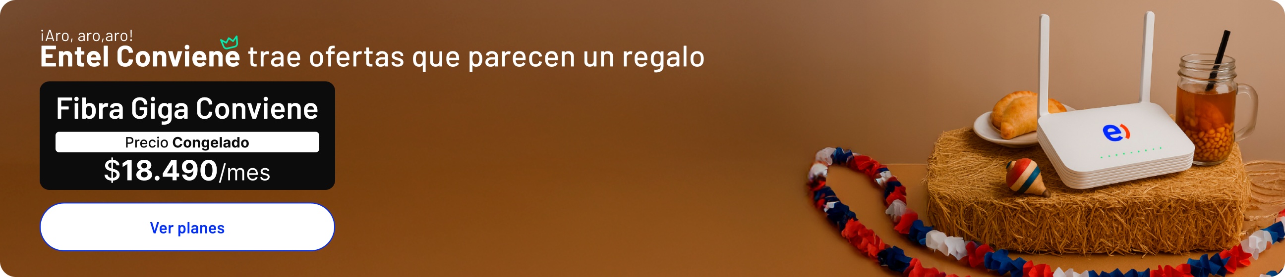Trae precios congelados para tu hogar Fibra Giga Conviene