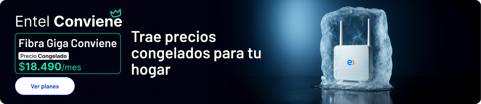 Trae precios congelados para tu hogar Fibra Giga Conviene
