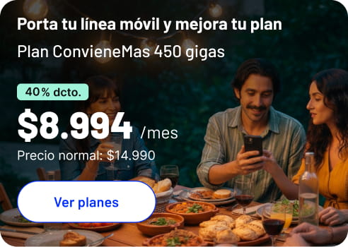 Porta tu línea y mejora tu plan Plan ConvieneMas 450 Gigas