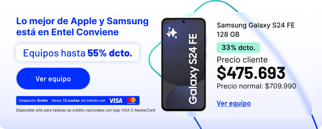 Lo mejor de Apple y Samsung está en Entel Conviene