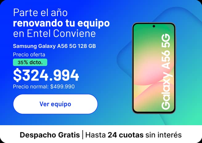 Parte el a&ntilde;o renovando tu equipo en Entel Conviene
